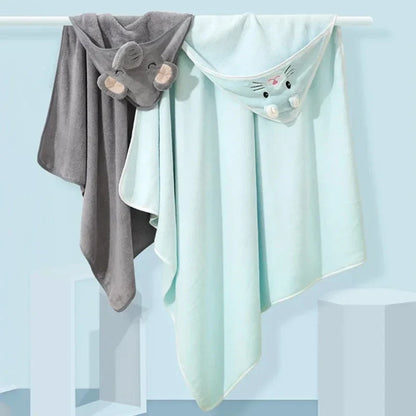 Cartoon Animal Hooded Baby Towels